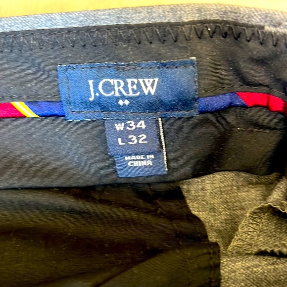 J. Crew Mens Dress Pants | size 34W x 32L | Slim Bedford | Grey - Picture 6 of 12